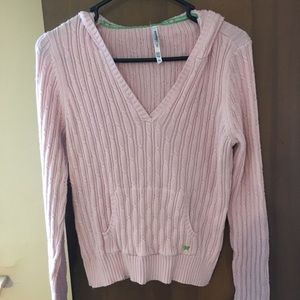Pink Cable Knit Sweater
